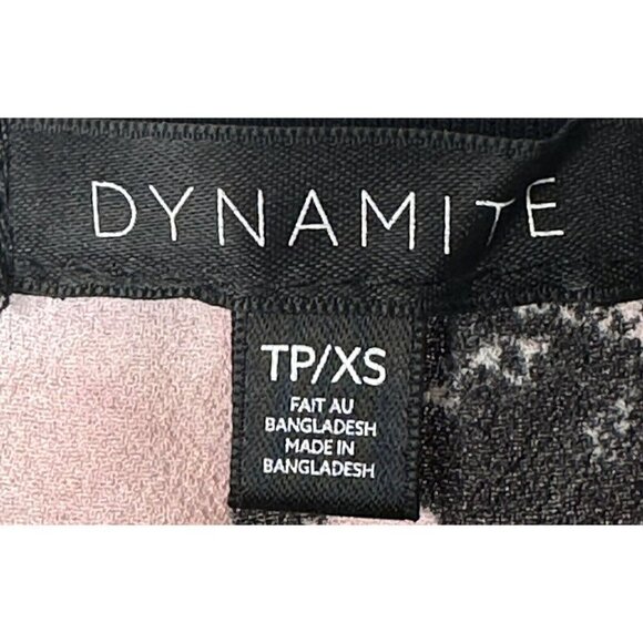 Dynamite Pullover Blouse Pink Black Floral Women Size XS Sheer Long Sleeve - Picture 8 of 11